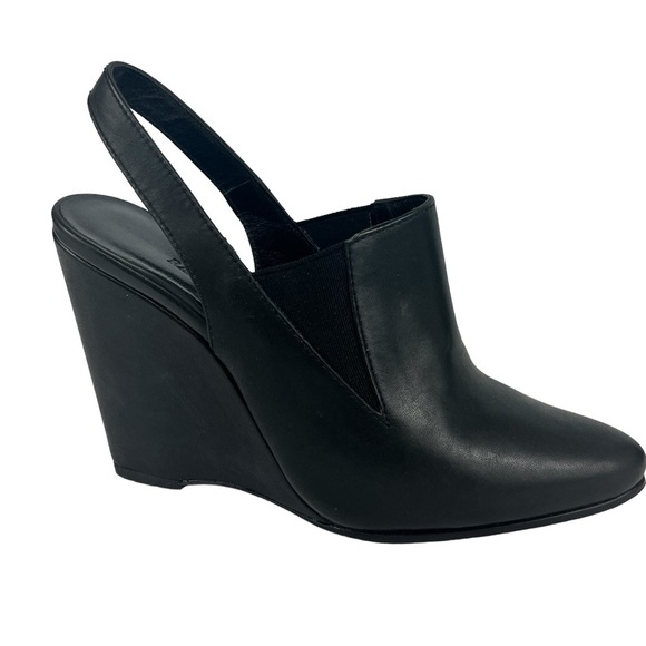 Rachel Comey Virgo Sleek Slingback Wedge Heels in Black Women's Size 6.5 - Picture 1 of 12